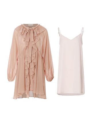 Blush Ruffle Mini Dress Set