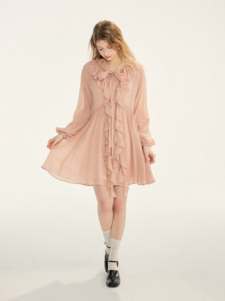 Blush Ruffle Mini Dress Set