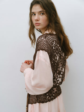 Bohemian Crochet Knit Top