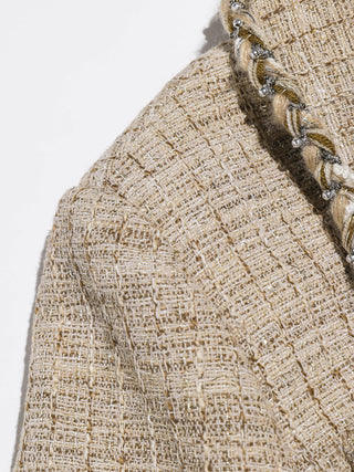 Braid Tweed Belted Jacket