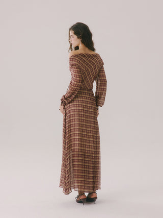 Brena Check Maxi Dress