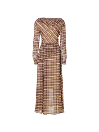 Brena Check Maxi Dress
