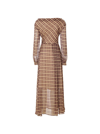 Brena Check Maxi Dress