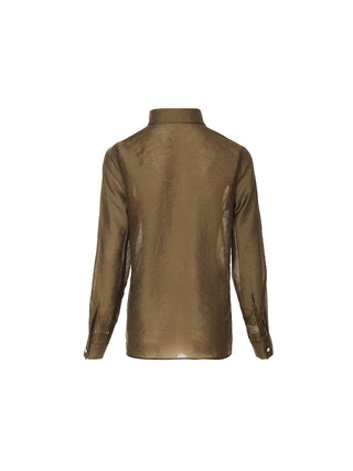 Bronze Pearl Button Blouse