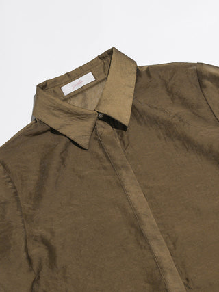 Bronze Pearl Button Blouse