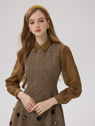 Bronze Pearl Button Blouse