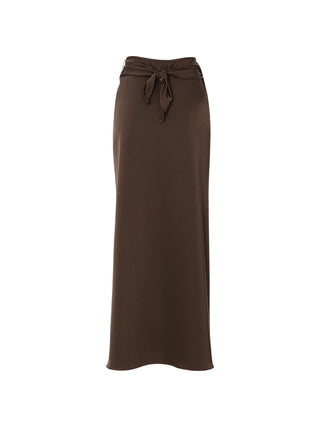Brown Cross Wrap Skirt