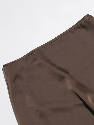 Brown Cross Wrap Skirt