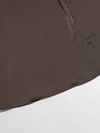 Brown Cross Wrap Skirt