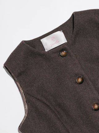 Burgundy Brown Wool Vest