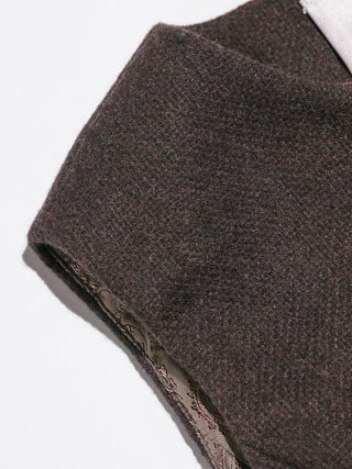 Burgundy Brown Wool Vest