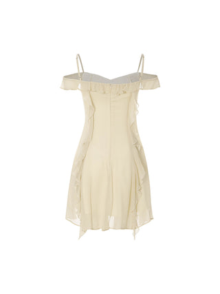 Butter milk Off-Shoulder Mini Dress
