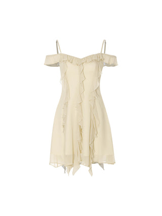 Butter milk Off-Shoulder Mini Dress