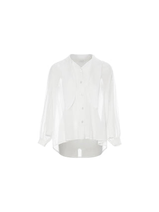 Camielle Sheer Tie Blouse