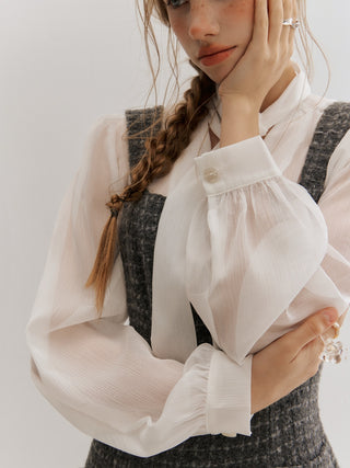 Camielle Sheer Tie Blouse