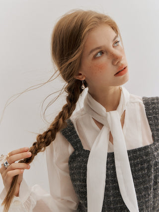 Camielle Sheer Tie Blouse