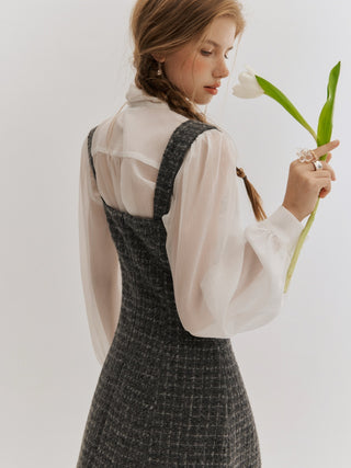 Camielle Sheer Tie Blouse