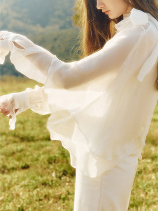 Cape Blouse Set
