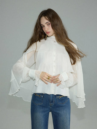 Cape Blouse Set