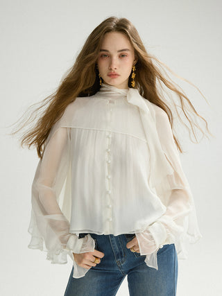 Cape Blouse Set