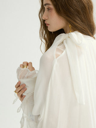 Cape Blouse Set