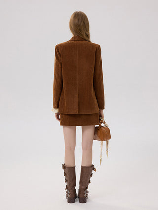 Caramel Herringbone Jacket