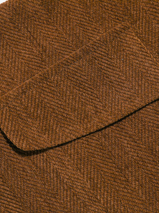 Caramel Herringbone Mini Skirt