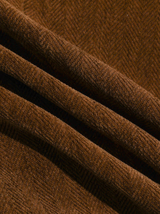 Caramel Herringbone Mini Skirt
