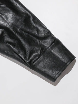 Carmen Belted Leather Jacket Black