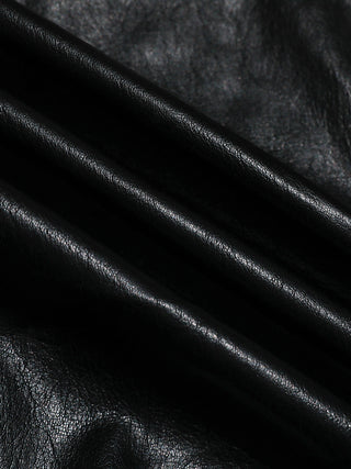 Carmen Belted Leather Jacket Black
