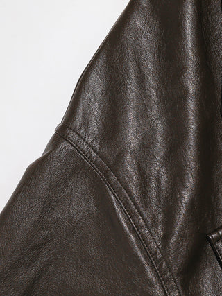 Carmen Belted Leather Jacket Dark Brown