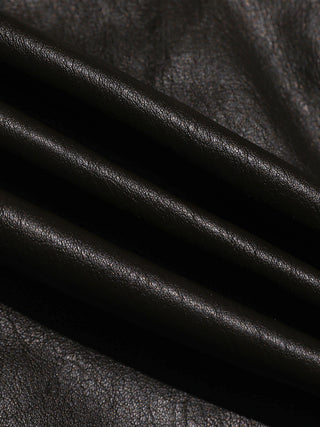 Carmen Belted Leather Jacket Dark Brown