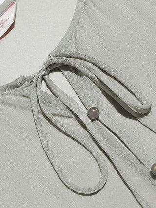 Celadon Ruffle Blouse Set