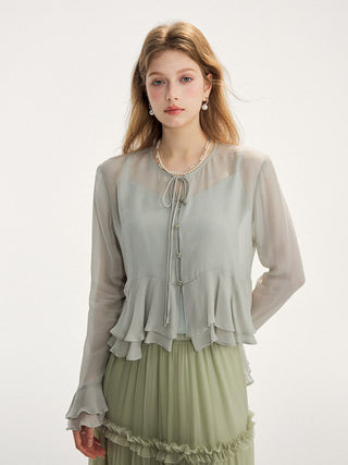 Sophisticated pastel two-piece set perfect for elegant everyday styling