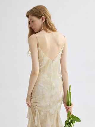Chain Drop Sleeveless Long Dress