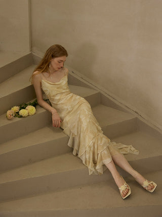 Chain Drop Sleeveless Long Dress