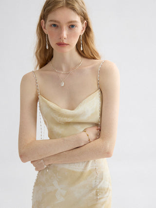 Chain Drop Sleeveless Long Dress