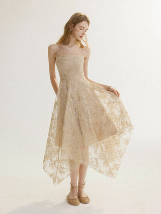 Champagne Veil Maxi Dress