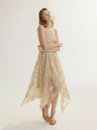 Champagne Veil Maxi Dress