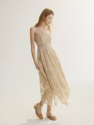 Champagne Veil Maxi Dress
