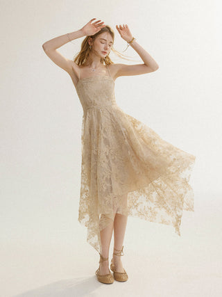 Champagne Veil Maxi Dress