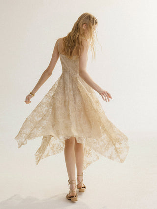 Champagne Veil Maxi Dress