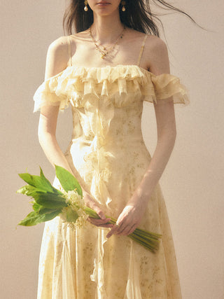 Charmant Off-Shoulder Long Dress