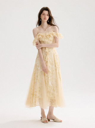 Charmant Off-Shoulder Long Dress