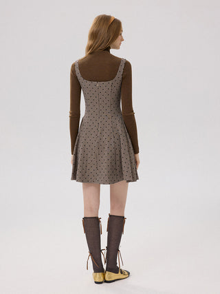 Check Dot Mini Dress