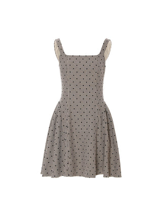 Check Dot Mini Dress