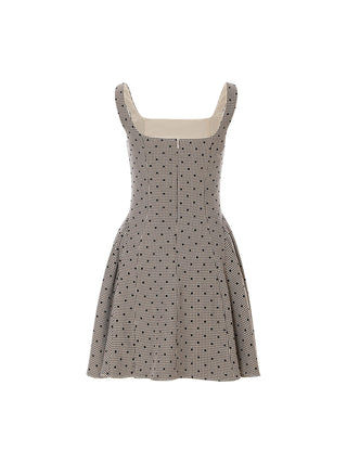 Check Dot Mini Dress