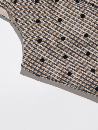 Check Dot Mini Dress