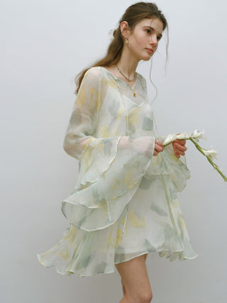 Chiffon Breeze Sheer Mini Dress Set