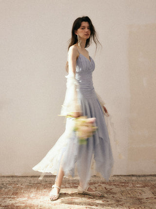 Clair Shirring Long Dress